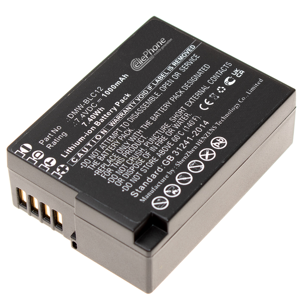 Akku Li-Ion kompatibel zu Panasonic DMW-BLC12 / DMW-BLC12E
