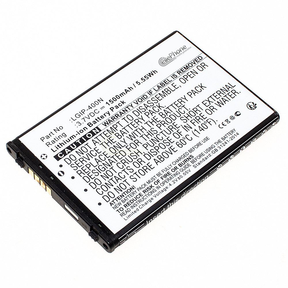Accu Li-Ion voor LG GM750 Laya / GT540 OPTIMUS / GW620 (vervangt LGIP-400N)
