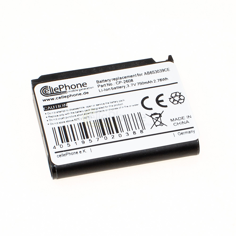Accu Li-Ion voor Samsung SGH-E950 L170 L810 M6710 S3310 S7330 U800 U900 (vervangt AB653039CE / AB653039CU)