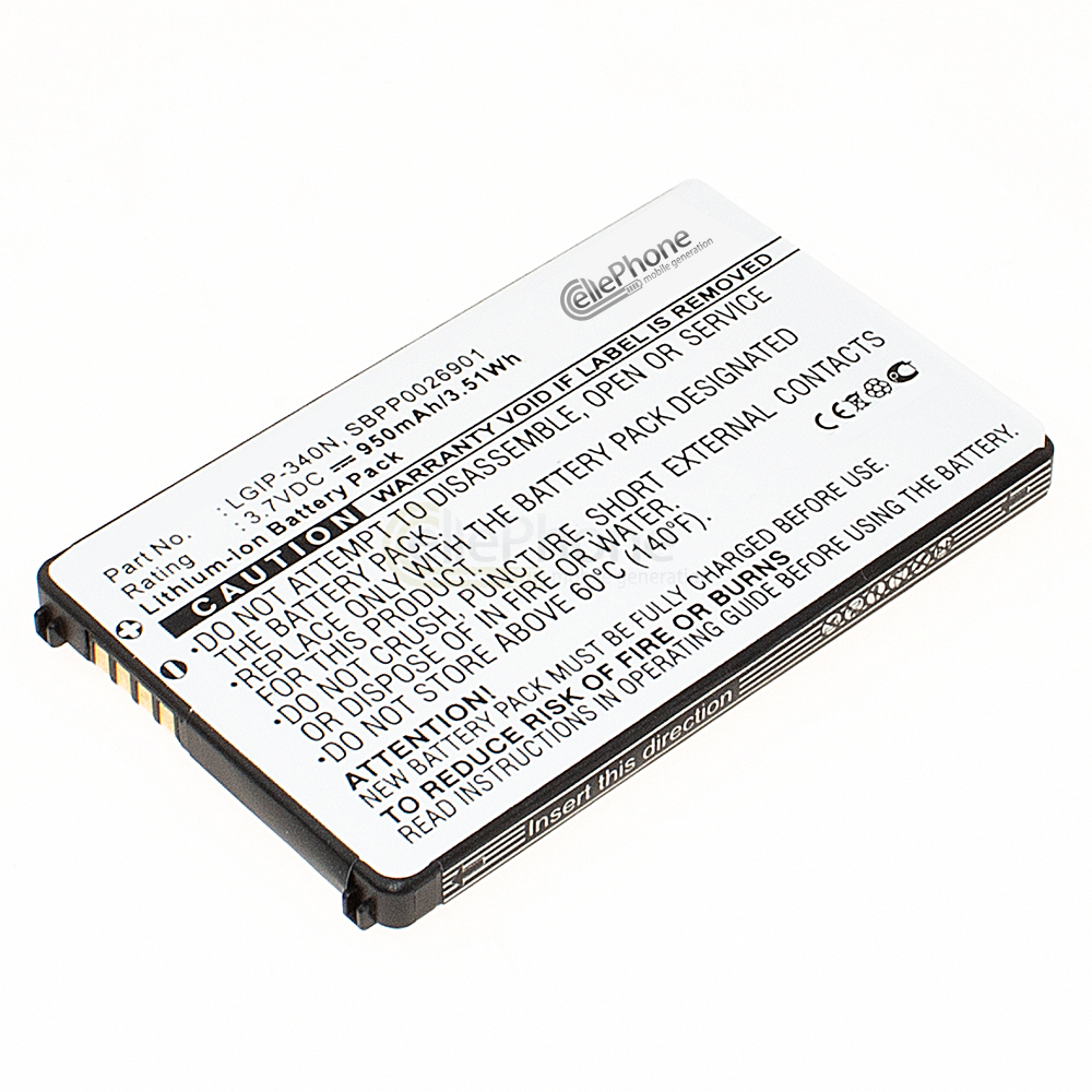 [2621] Battery Li-Ion for LG AX265 GR500 GT550 GW370 KF900 KS500 UN265 KT770 (replaced LGIP-340N)