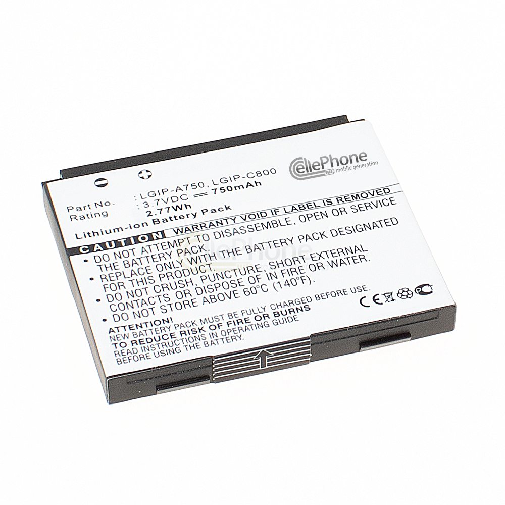 Batterie Li-Ion pour LG KB6100 KE820 KE850 KG99 ME850 (remplace LGIP-A750)