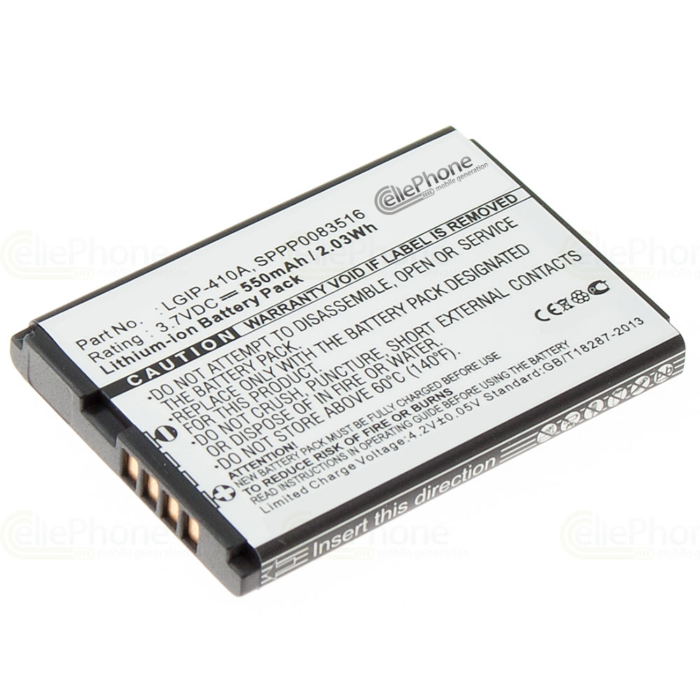 [2724] Akku Li-Ion für LG KG270 KG275 KE770 KF500 KF510 KG289 KG77 (ersetzt LGIP-410A)