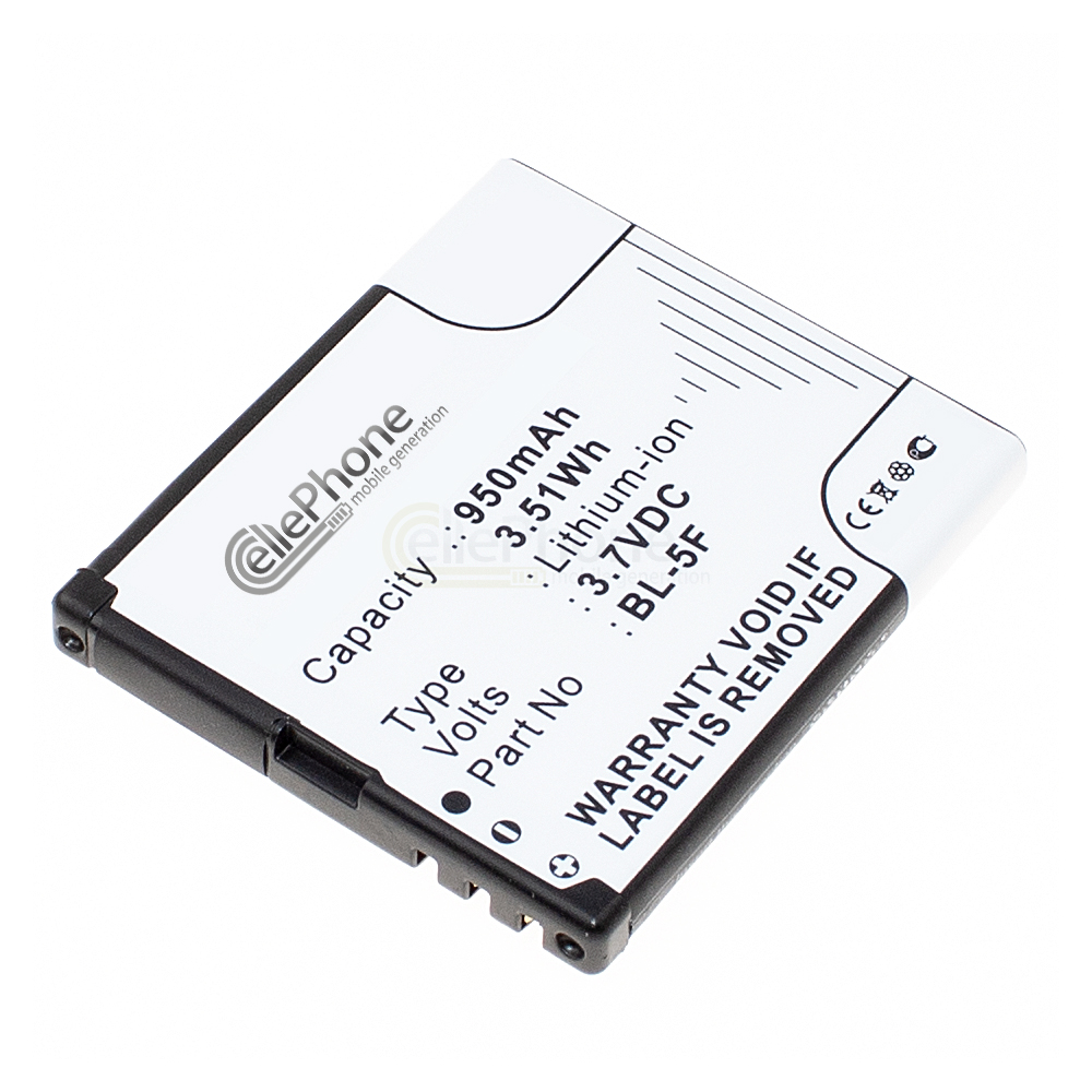 [2755] Batterie Li-Ion pour Nokia 6210 6710 Navigator - 6290 E65 N93i N95 N96 X5-01 (remplace BL-5F)