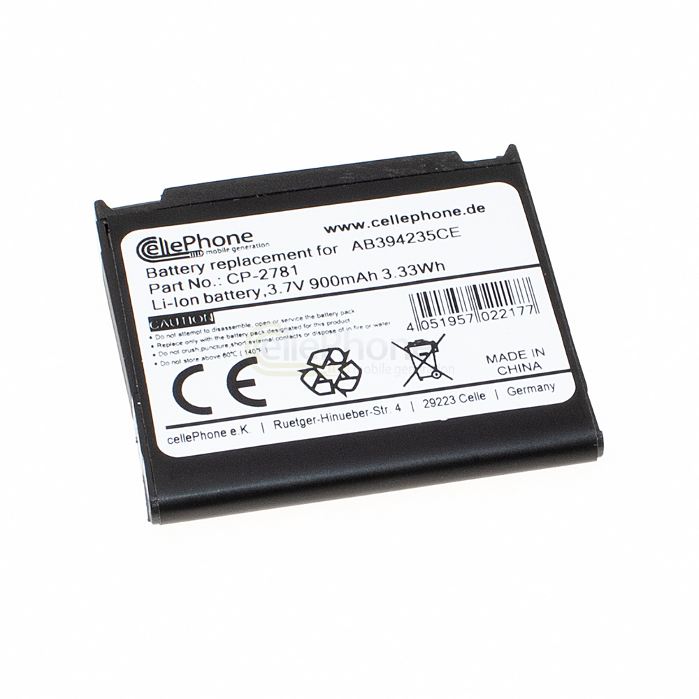 [2781] Battery Li-Ion for Samsung SGH-D830 E840 X820 U600 (replaced AB394235CE / AB394235CU)