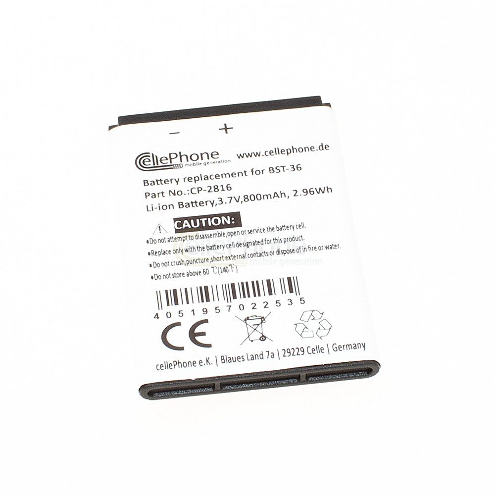 [2816] Battery Li-Ion for Sony-Ericsson J300i K310i K320i T250i T270i T280i W200i Z310i Z550i (replaced BST-36)