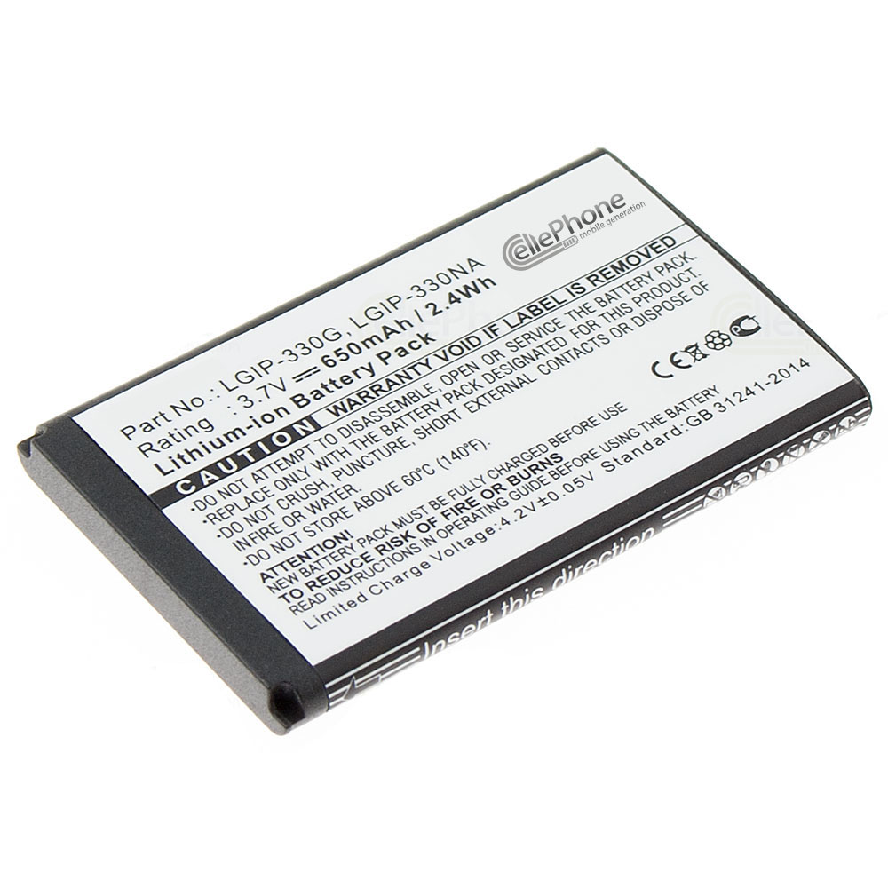 [2900] batteria Li-Ion per LG GD350 GB220 GB230 (sostituisce LGIP-330NA)