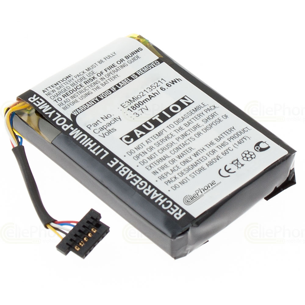 [2938] Akku Li-Polymer für Mitac Mio 168 / Medion PNA200S / Airis 509 GPS (ersetzt E3MIO2135211)
