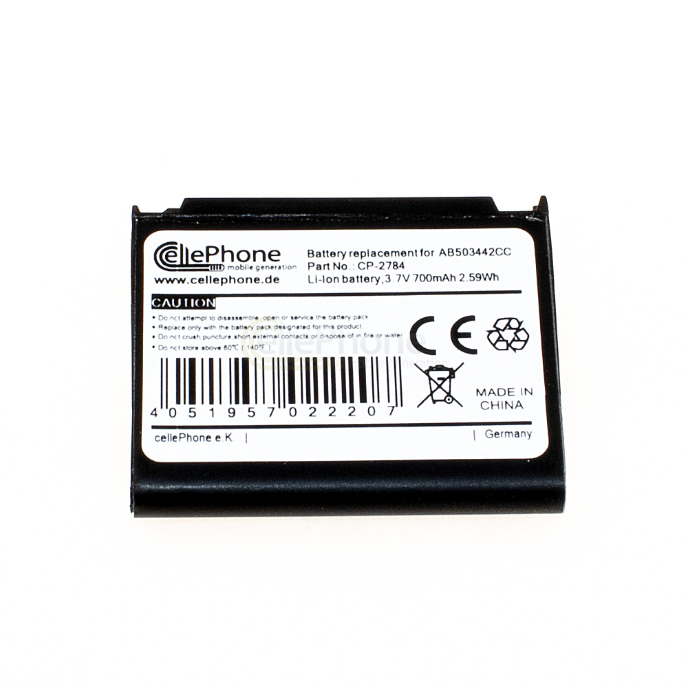 Batería Li-Ion para Samsung SGH-D900 D900e D900i E490 E780 (reemplazado AB503442CE)