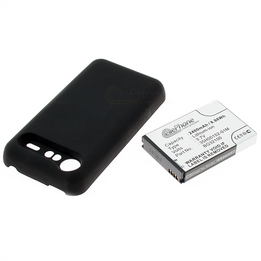 [2956] batteria Li-Ion per HTC Incredible S - nero (sostituisce BA S520)  - 2400 mAh (FAT)