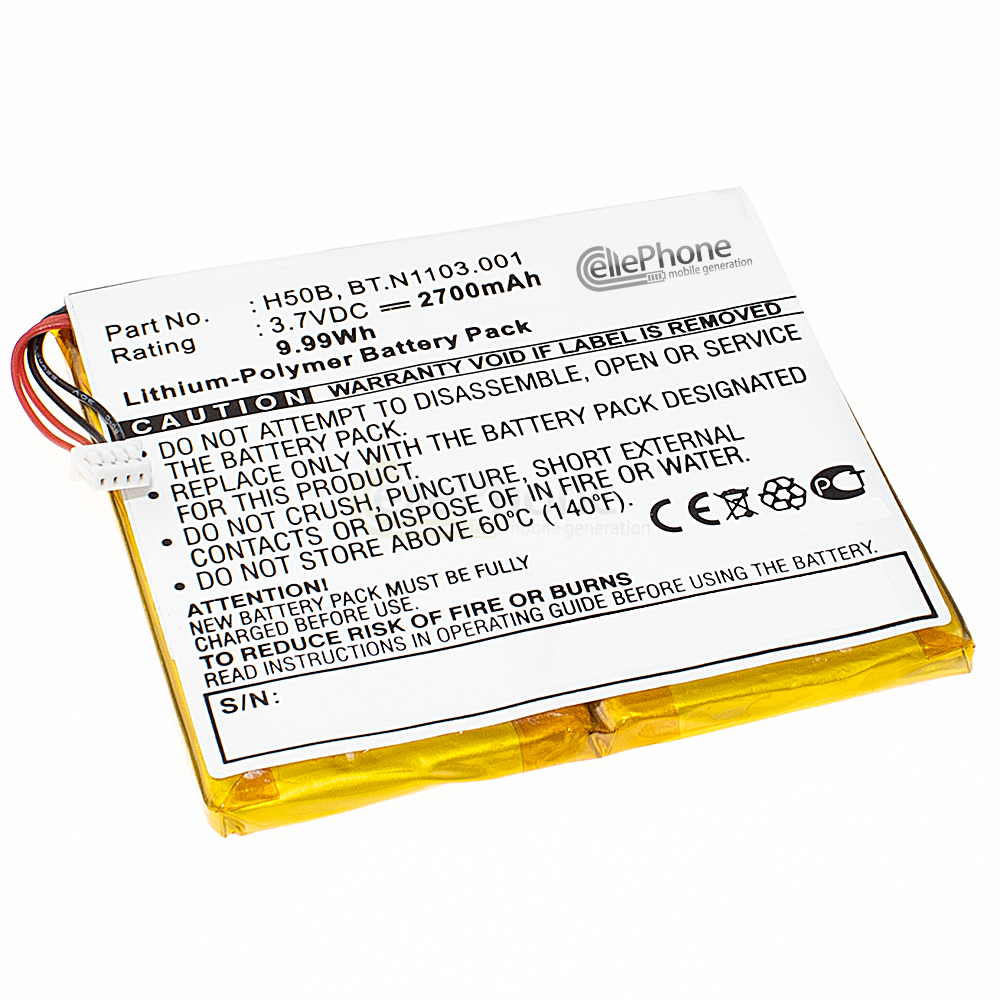 [2978] Battery Li-Polymer for Acer N10 - Siemens Pocket Loox 600 - Gateway 100X (replaced H50B / BT.N1103.001)
