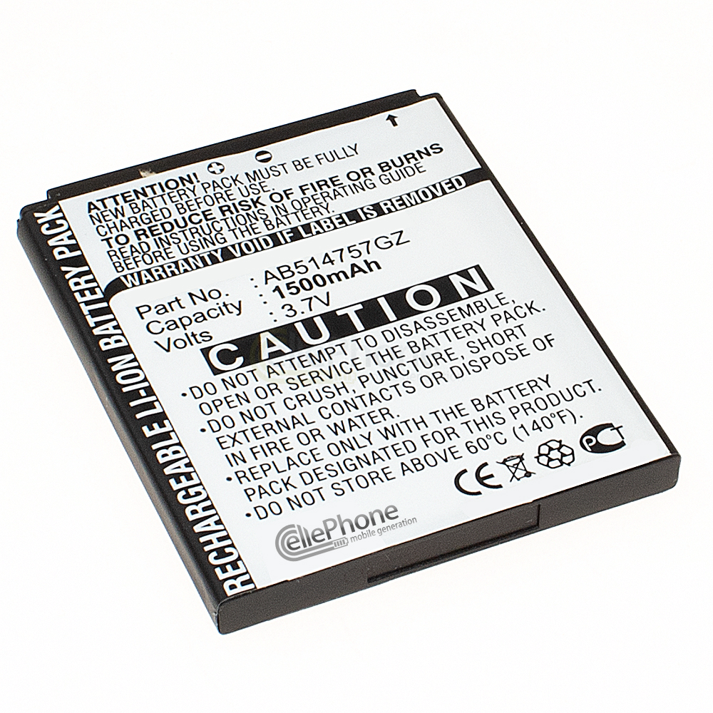 Accu Li-Ion voor Samsung SCH-i920 Omnia II (vervangt AB514757GZ)