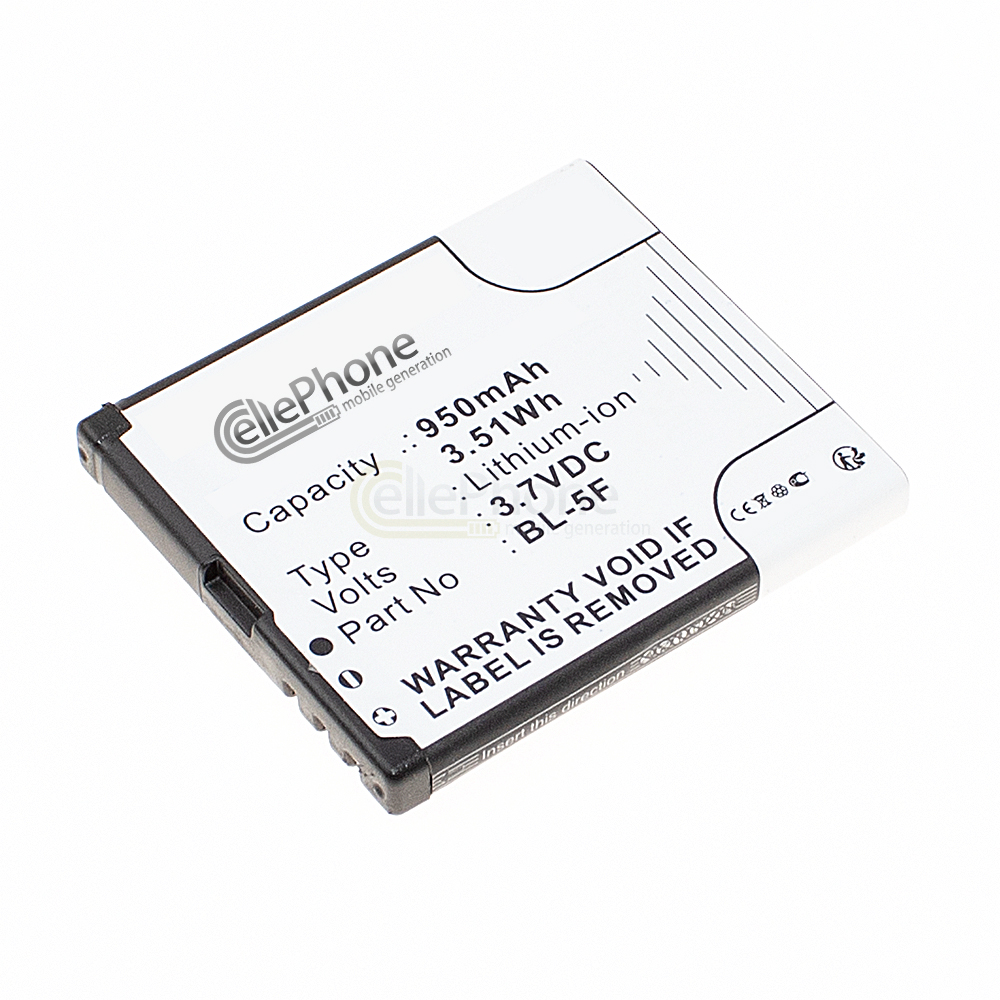 Accu Li-Ion voor Nokia 6210 6710 Navigator - 6290 E65 N93i N95 N96 X5-01 (vervangt BL-5F)